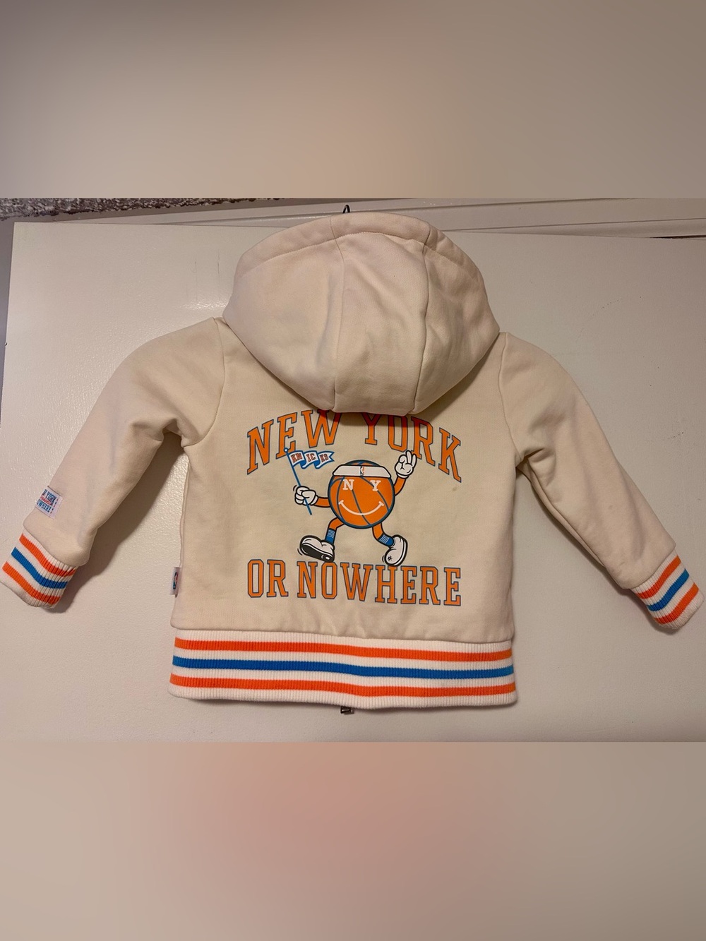 NYON x New York Knicks Mr. Knick Cream Zip-Up Hoodie 2T